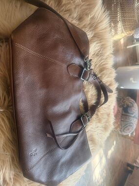 Frye Brown Leather Duffel Bag